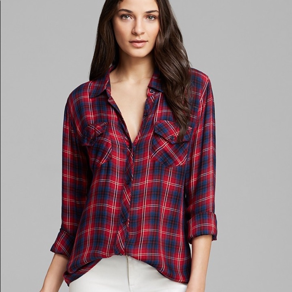 Rails Red and Blue Plaid Button Down Shirt